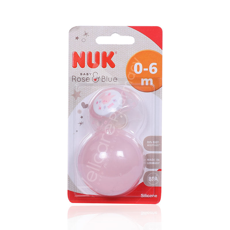 Nuk Rose Blue 0 To 6 Months Soother 1'S
