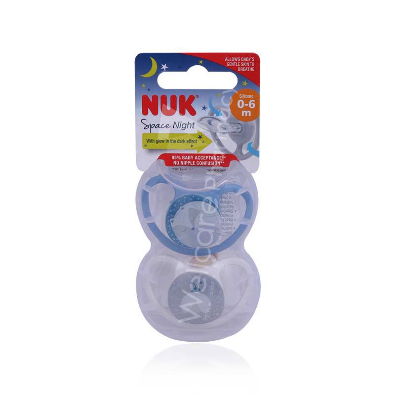 Nuk Space Night Pacifier Boy 0-6M 2'S