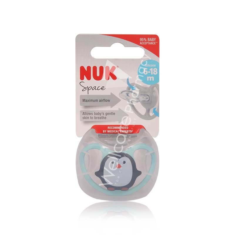 NUK SPACE PACIFIER 6-18M 1'S