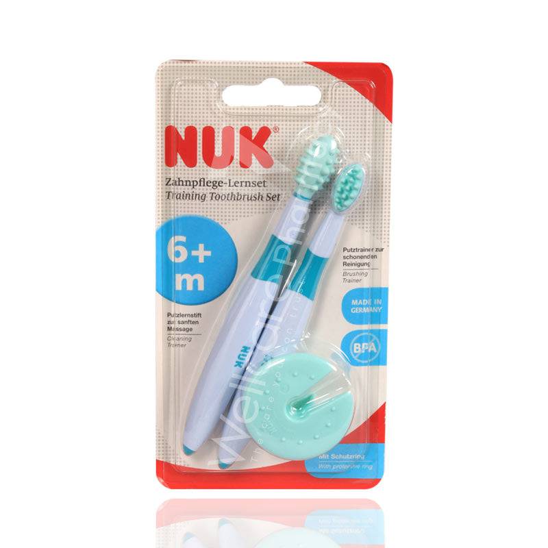 Nuk Training Tooth Brush Set 6 Month Plus 2'S - Wellcare Pharmacy