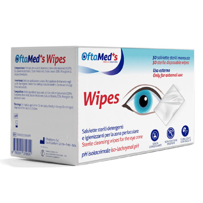 Oftamed'S Sterile Cleansing Wipes For Eye Zone 30'S