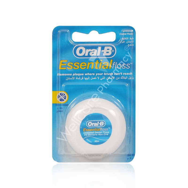 Oral B Essential Floss Unwaxed 50M - Wellcare Pharmacy