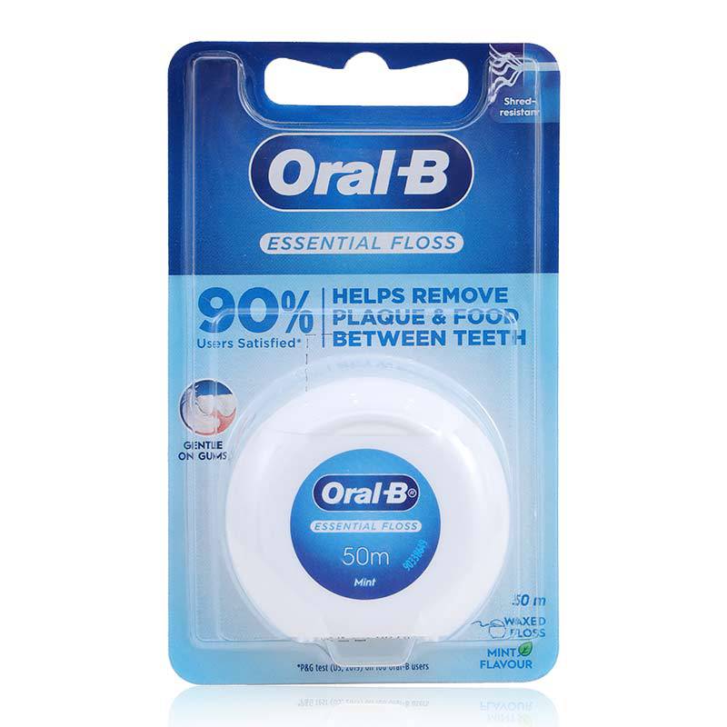 Oral B Essential Mint Wax Floss 50M