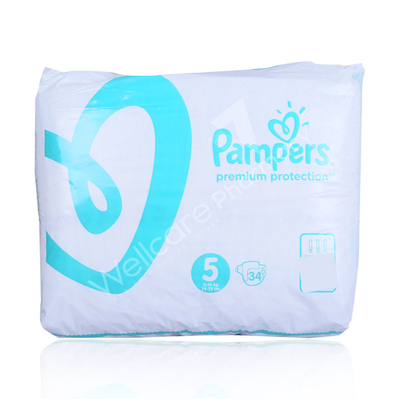 Pampers No5 Premium Care Diaper 11 To 16Kg 34'S