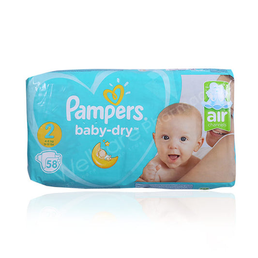 Pampers No2 Diaper 4-8 Kg 58'S