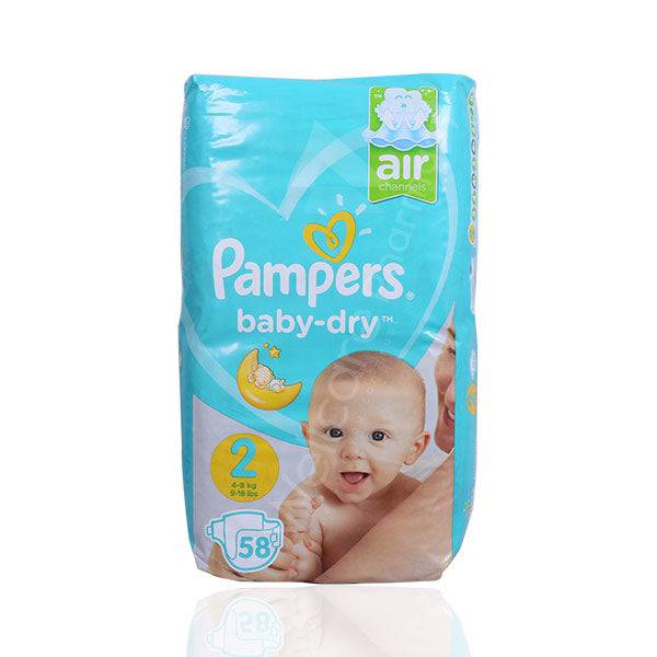 Pampers No2 Diaper 4-8 Kg 58'S - Wellcare Pharmacy