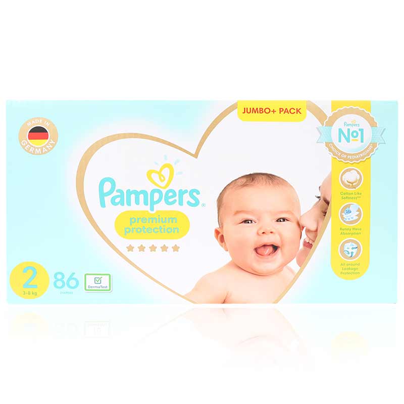 Pampers No2 Jumbo Pack Premium Care Diapers 86'S