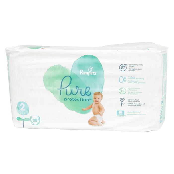 Pampers No2 Pure Protection 4-8Kg 39'S