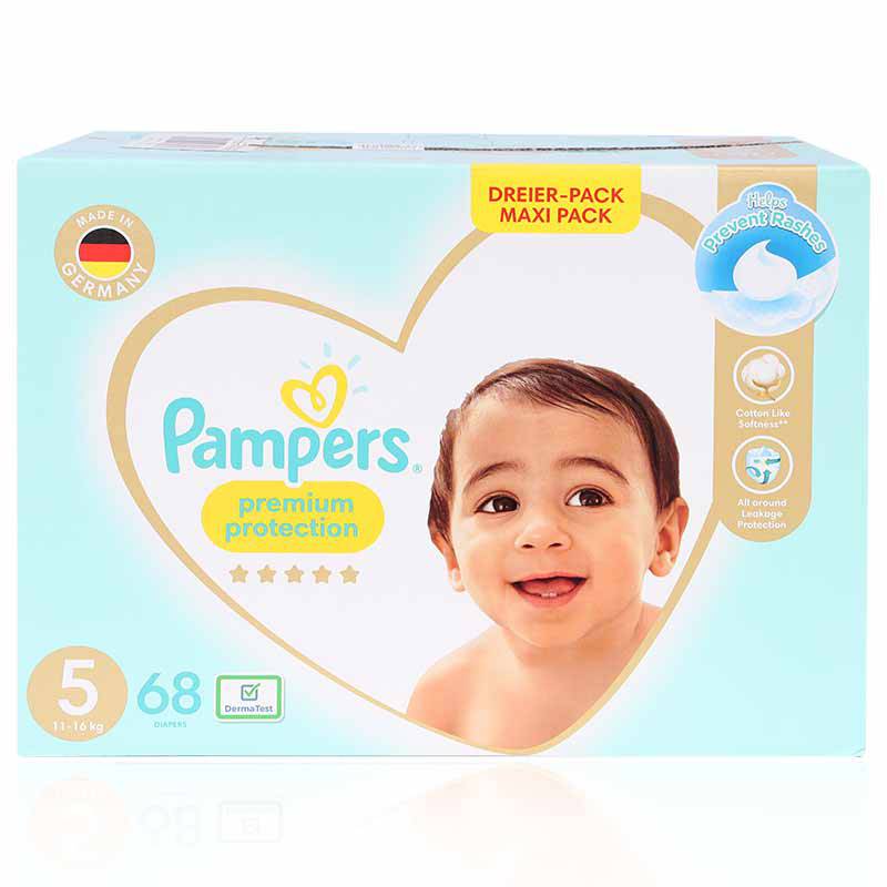 Pampers No5 Maxi Pack Premium Care Diapers 68'S
