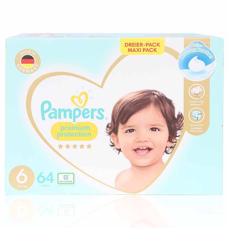Pampers No6 Maxi Pack Premium Care Diapers 64'S
