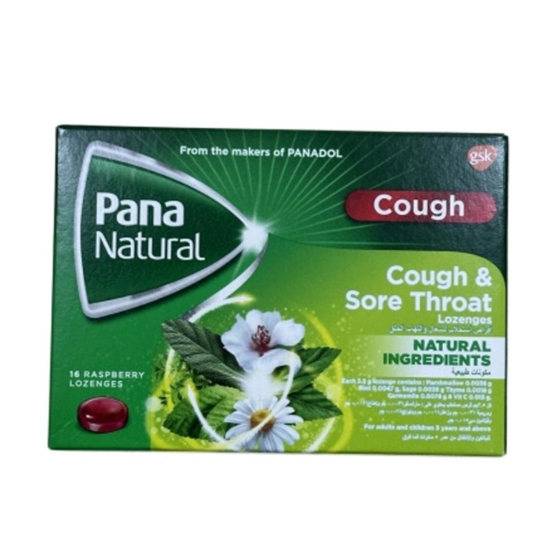 PANA NATURAL COUGH&SORE THROAT LOZENGES 16'S