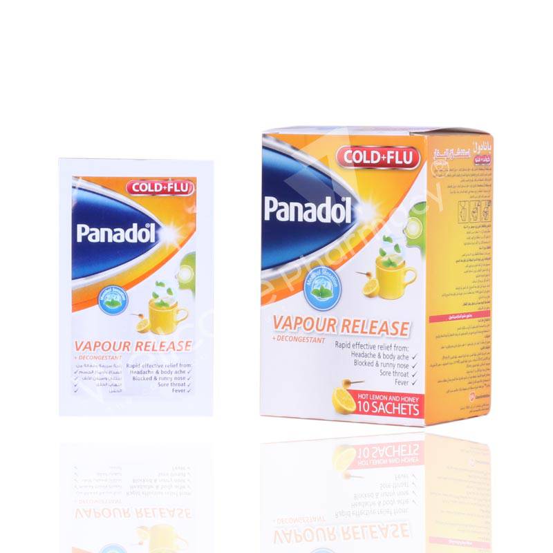 Panadol Cold & Flu Vapour Release Decongestant Sachets 10'S