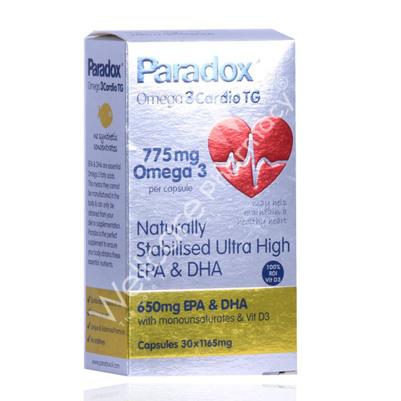 Paradox Omega 3 Cardio Tg Capsules 30'S - Wellcare Pharmacy