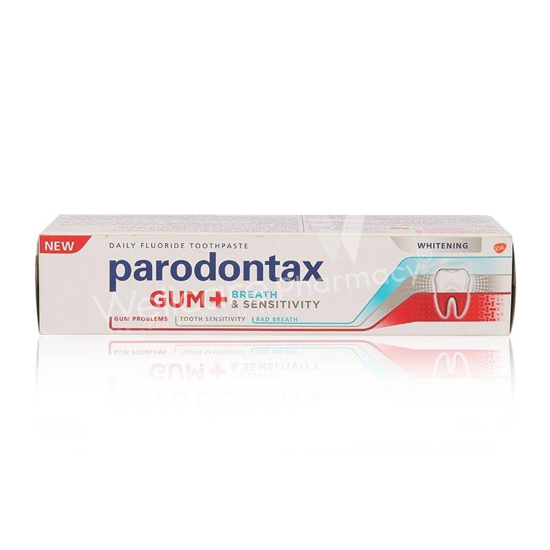 Parodontax Gum Breath & Sensitivity Whitening Toothpaste 75Ml