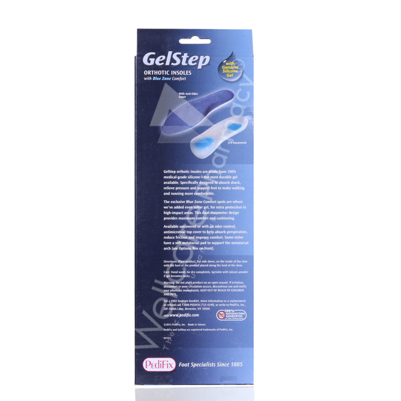 Pedifix Sc Gelstep 3/4 Length Insoles Extra Large P7003