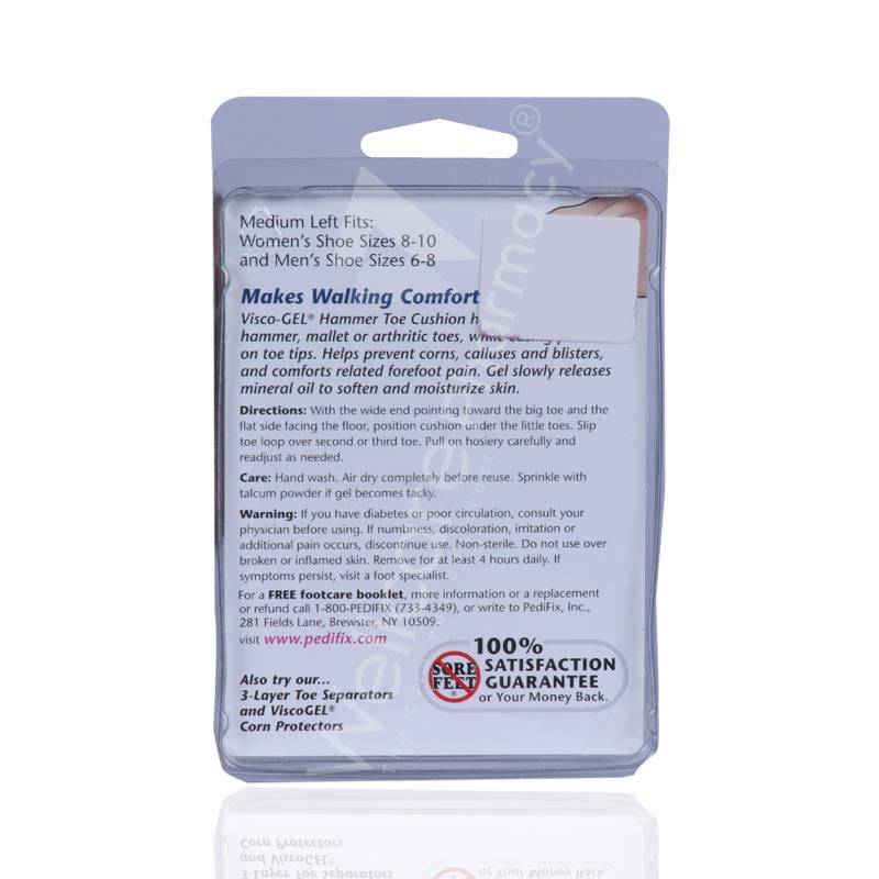 Pedifix Visco Gel Hammer Toe Cushion Bent Support Medium - Wellcare Pharmacy