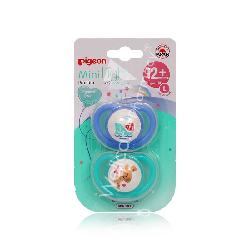 Pigeon Minilight Pacifer Double Boy Ship & Giraffe 12+M (L)