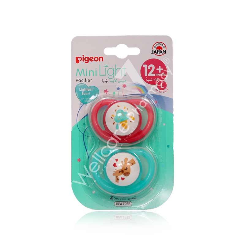Pigeon Minilight Pacifer Double Girl Ice Cream & Giraffe 12+M (L)