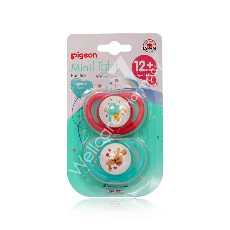 Pigeon Minilight Pacifer Double Girl Ice Cream & Giraffe 12+M (L) - Wellcare Pharmacy