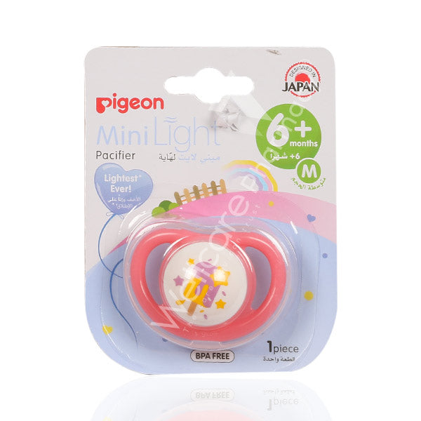 Pigeon Minilight Pacifier Girl 6 Months Plus