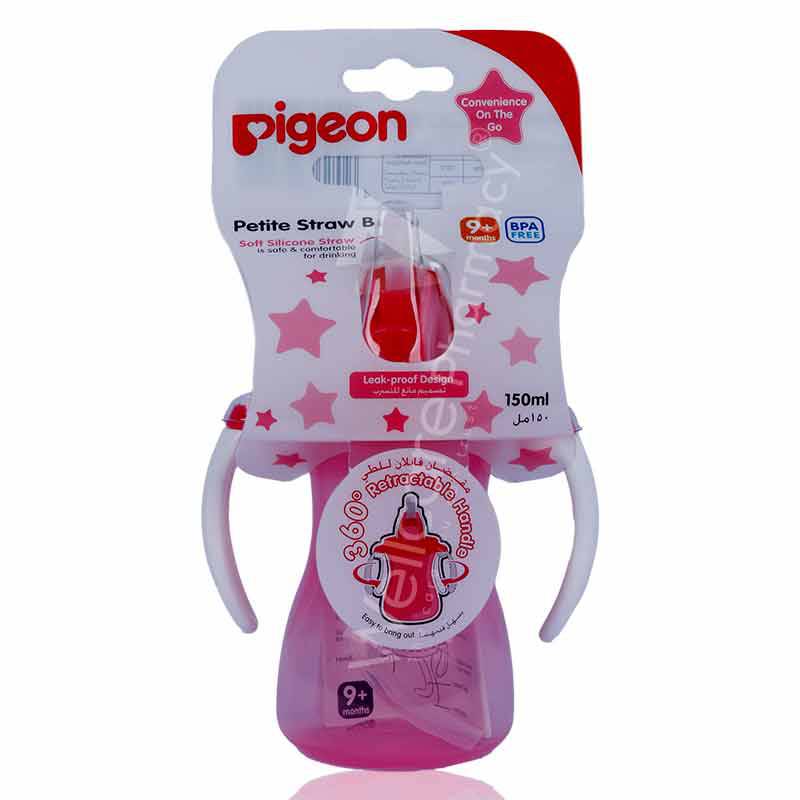 Pigeon Petite Straw Bottle Pink 150Ml