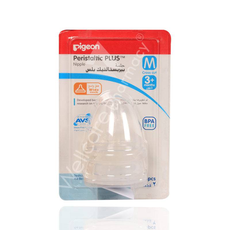 Pigeon Wide Neck Nipple M 2'S - Wellcare Pharmacy