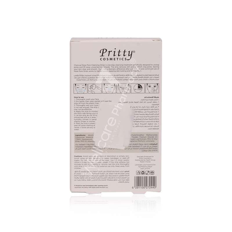 Pritty Charcoal Nose Pore Cleansing Strips 6'S