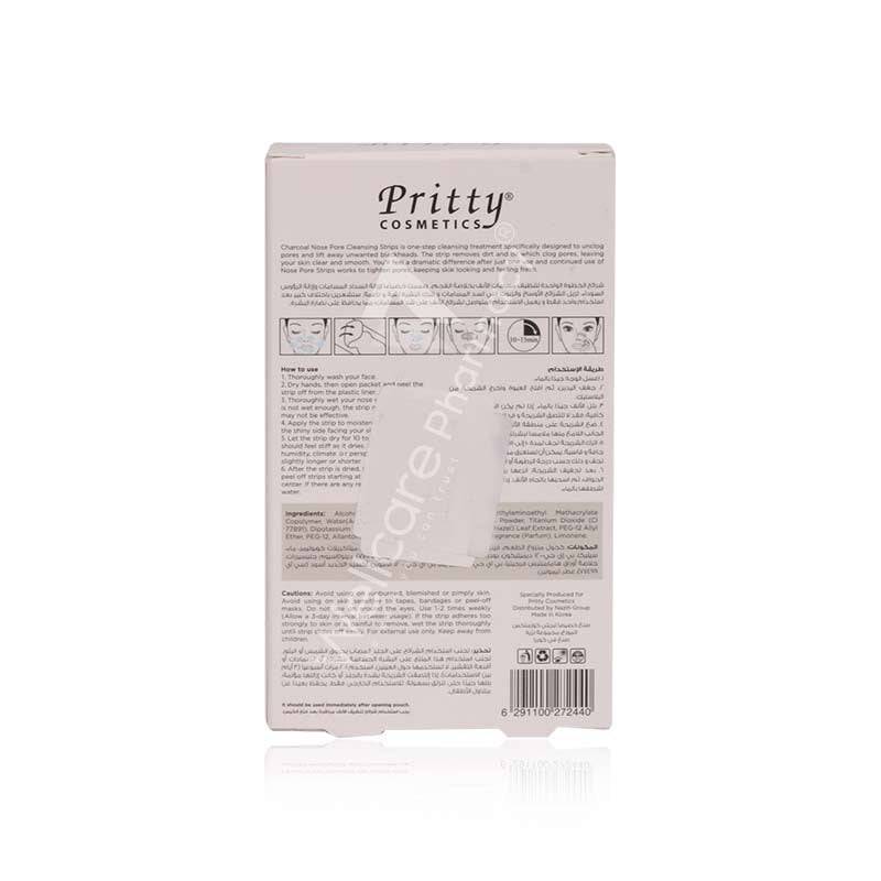 Pritty Charcoal Nose Pore Cleansing Strips 6'S