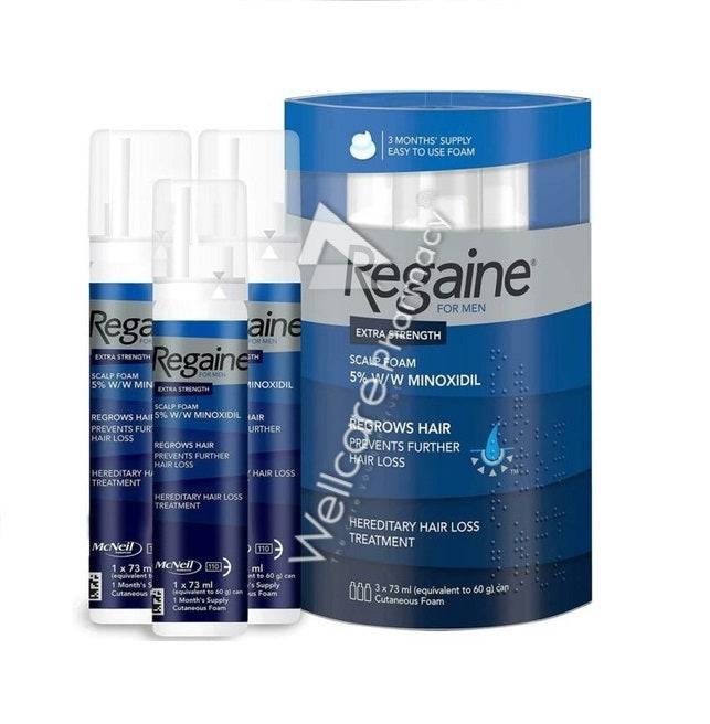 Regaine Men 5% Foam 3X73ml 3'S - Wellcare Pharmacy