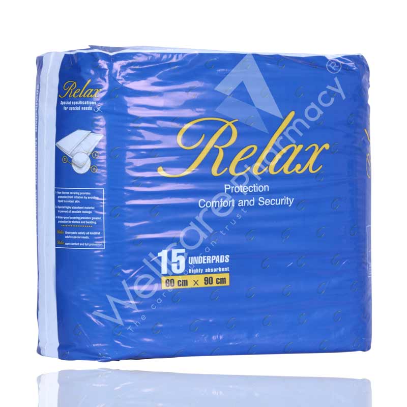 Relax Underpads 60X90cm 15'S - Wellcare Pharmacy
