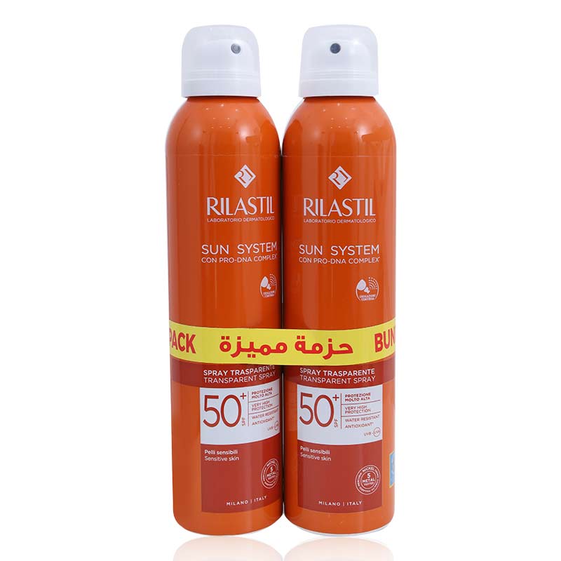 Rilastil 1+1 Sun System Transparent Spray Spf 50+ 200Ml
