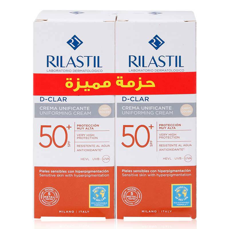 Rilastil D-Clar Uniforming Cream Spf 50+ Light 40Ml Value Pack