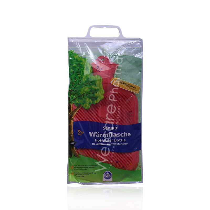 Sanger Hot Water Bag Both Side Ribbed Red