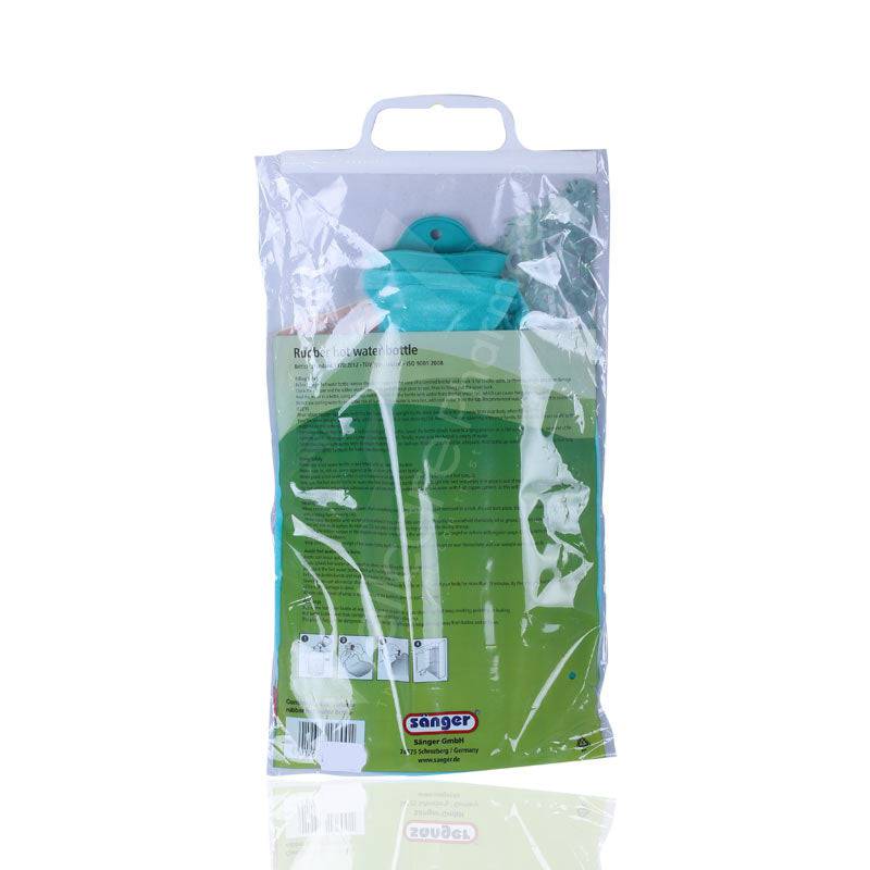 Sanger Hot Water Bag Classic Velour Cover Petrol Green - Wellcare Pharmacy