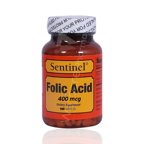 Sentinel Folic Acid 400 Mcg Tablet 100'S