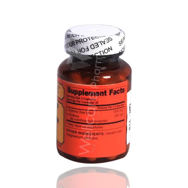 Sentinel L-Arginine L-Ornithine Capsules 50'S - Wellcare Pharmacy