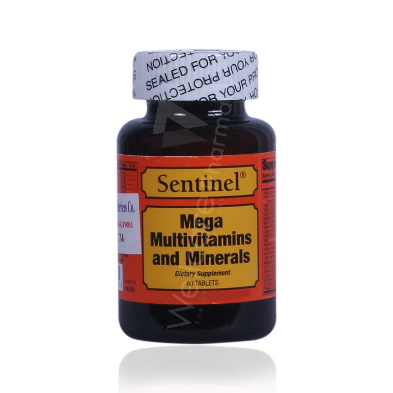 Sentinel Mega Multi Vitamins & Minerals Tablets 60'S