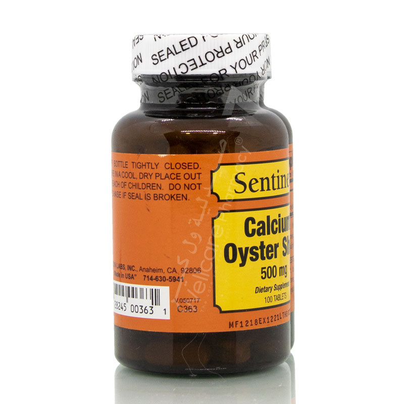 Sentinel Oyster Shell Calcium 500Mg And D Tablets 100'S