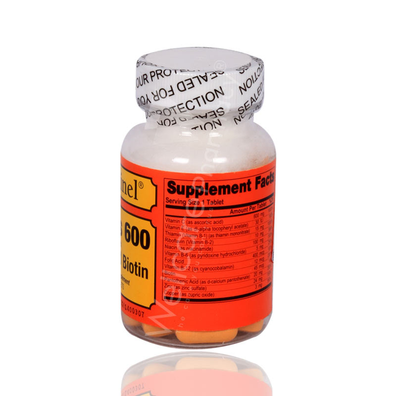 Sentinel Stress 600 With Zinc&Biotin Tablets 60'S