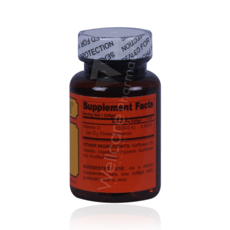 Sentinel Vitamin D3 10.000 Iu Softgels 100'S