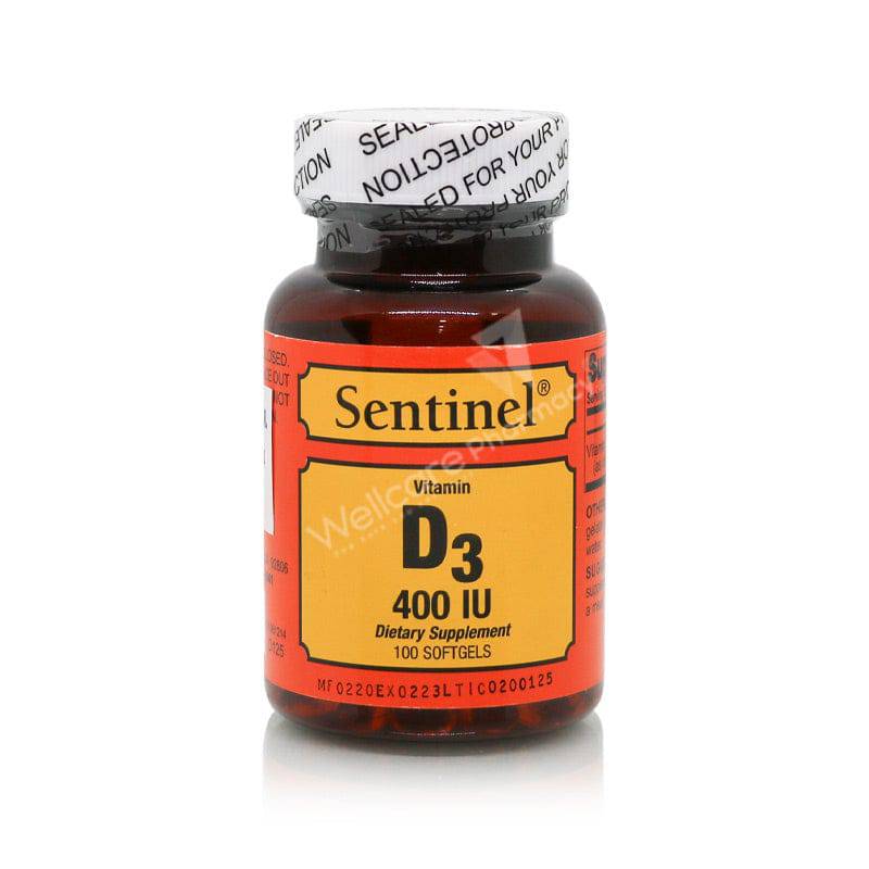 Sentinel Vitamin D3 400 Iu Softgel 100'S - Wellcare Pharmacy