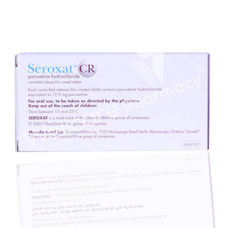 Seroxat Cr 12.5Mg Tablets 30'S - Wellcare Pharmacy