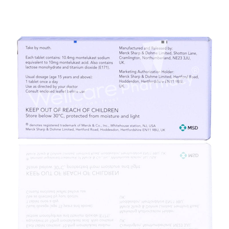 SINGULAIR 10MG TAB 4 X 7= 28'S