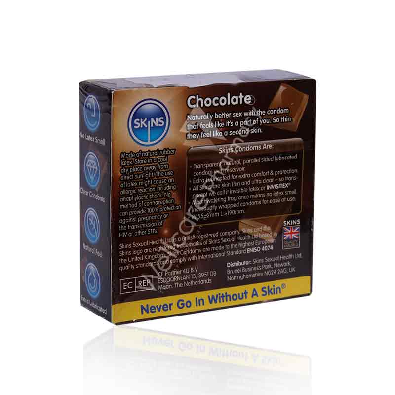 Skins Chocolate Flavored Condoms 4'S