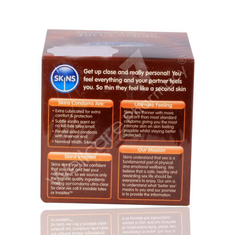 Skins Cube Ultra Thin Lubricated Condoms 16'S