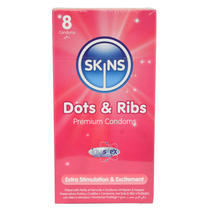 Skins Dots & Ribs Condoms 8'S - Wellcare Pharmacy