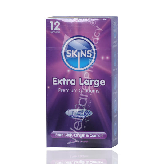 Skins Extra Large Lubricated Condoms 12'S