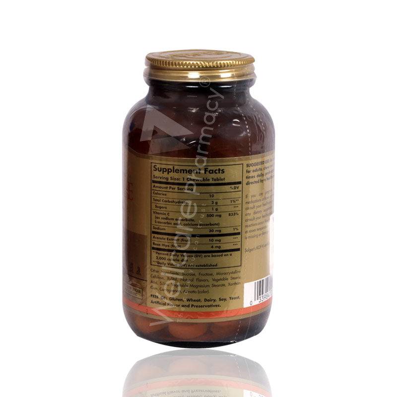 Solgar Chewable Vitamin C 500Mg Tablets 90'S - Wellcare Pharmacy