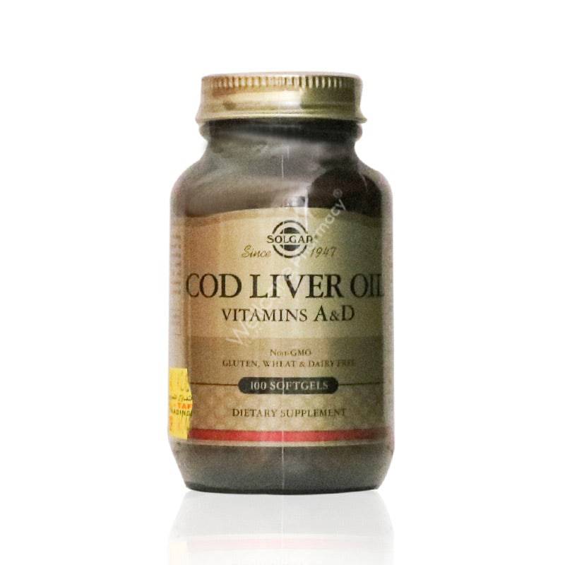 Solgar Cod Liver Oil Vitamin A & D Omega-3 Capsules - Wellcare Pharmacy