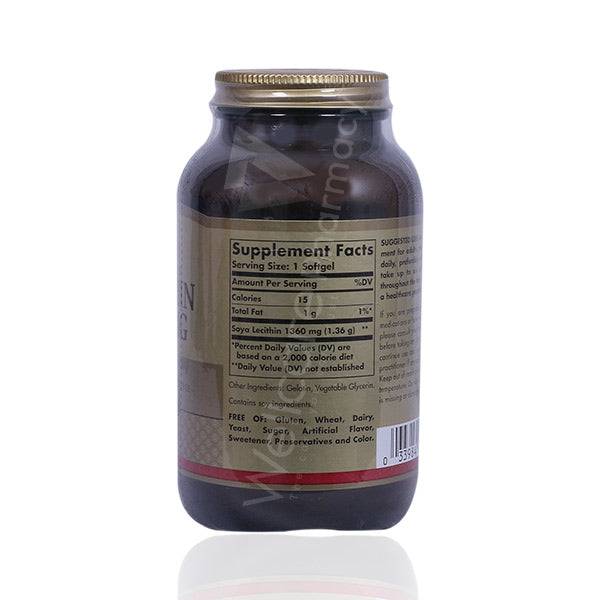 Solgar Lecithin 1360Mg Cap 100'S - Wellcare Pharmacy